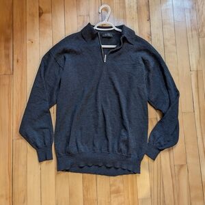 Half-Zip Sweater 100% merino wool. Authentic 90s Versace Classic V2